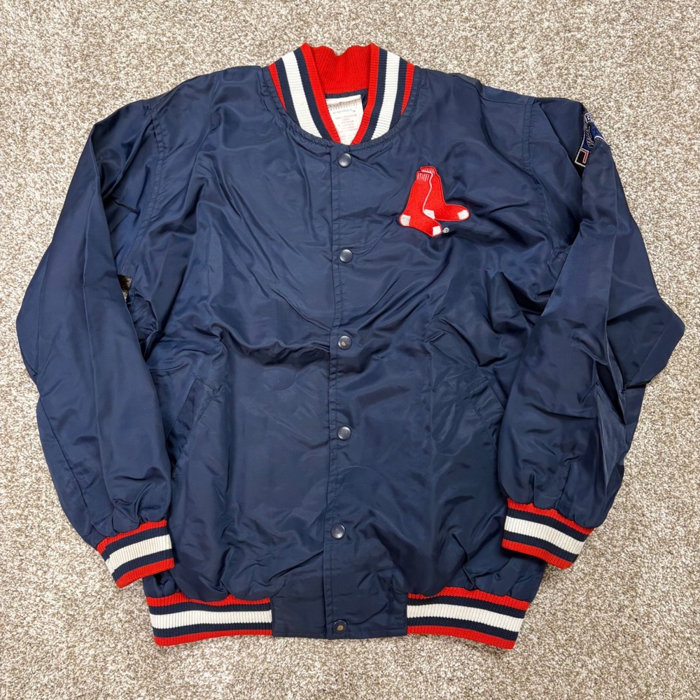 Vintage Boston Red Sox Bomber Jacket Genuine Merchandise Youth Medium 10/12